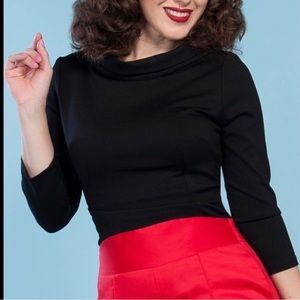 Pinup Girl Joanie Top Black